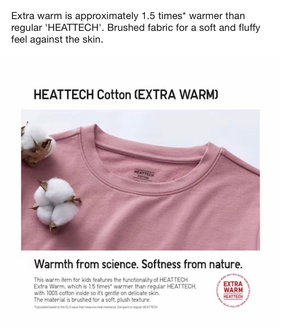 Uniqlo Kids heattech cotton leggings (Extra warm), Babies & Kids