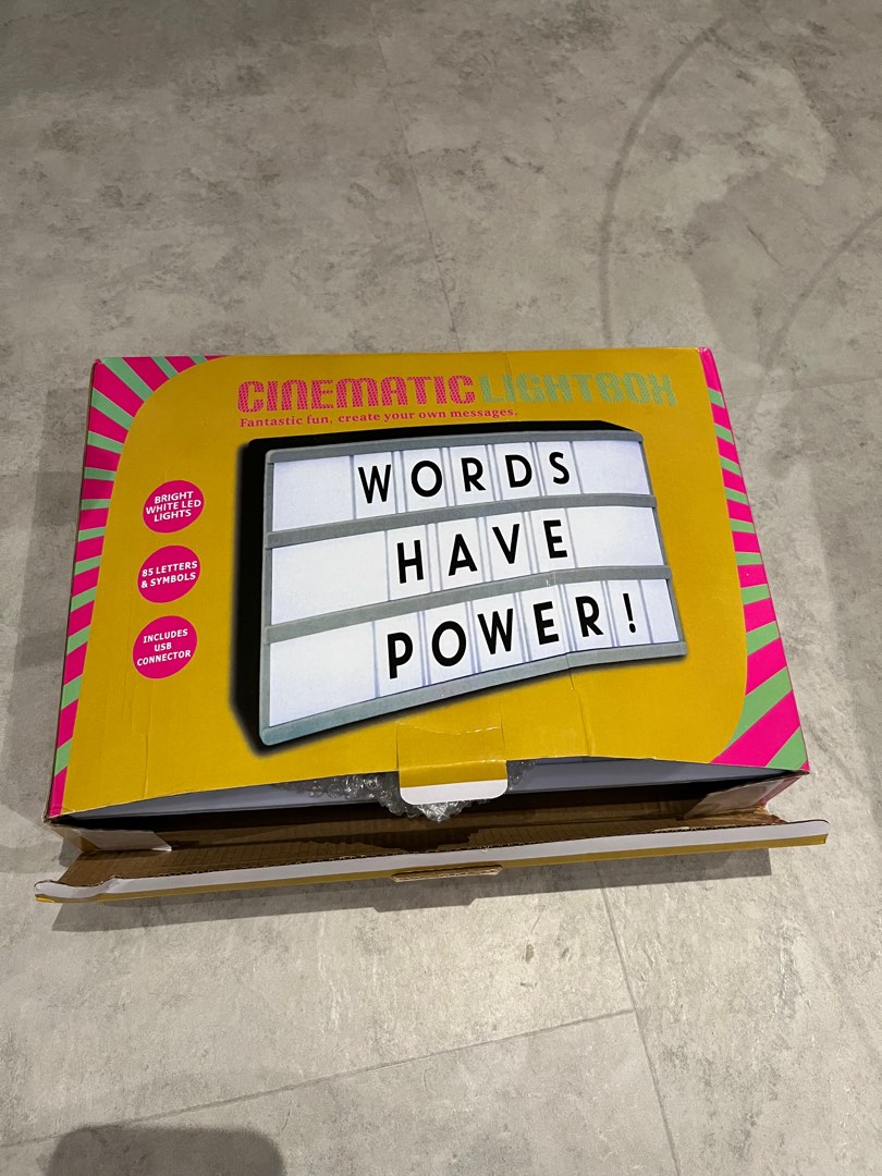 Cinematic lightbox words display, Everything Else on Carousell