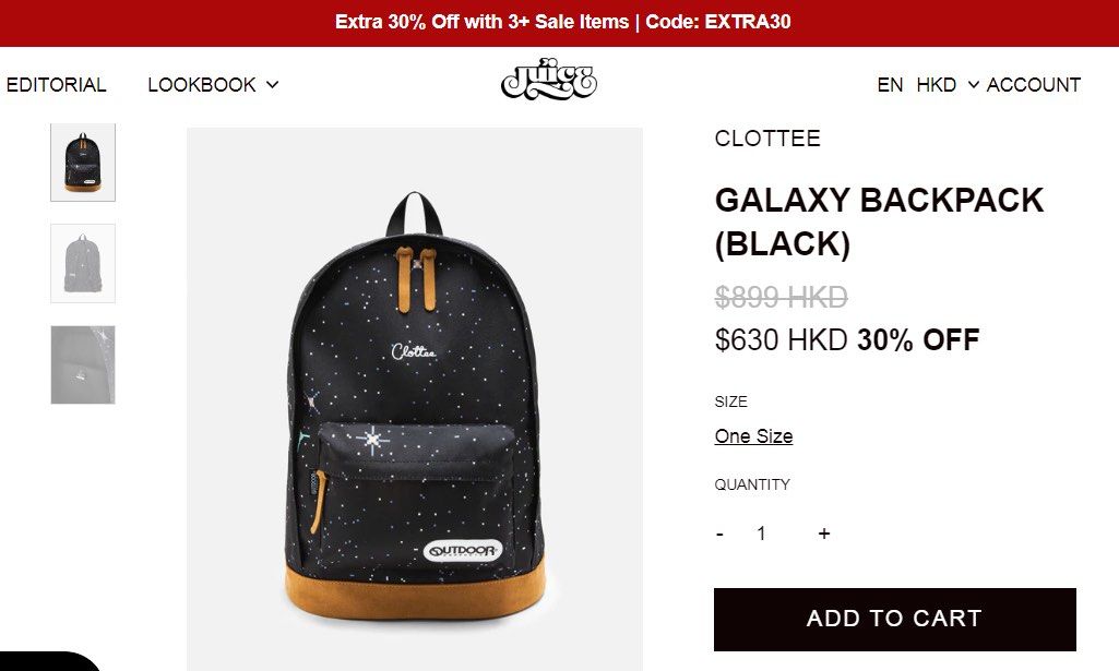CLOT x OUTDOOR Galaxy Backpack Carousell