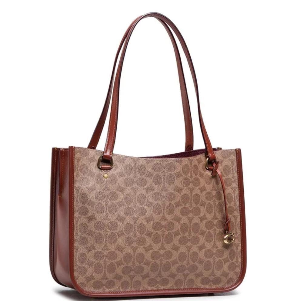 Coach C2591 Tyler Carryall In Signature Canvas Tan Rust (35x13x26,5cm ...