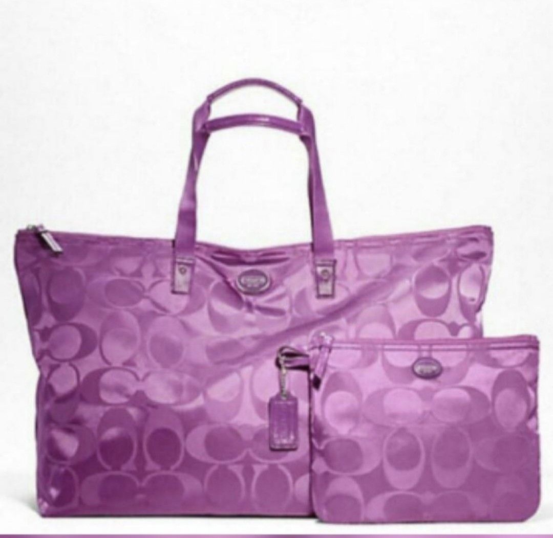 Coach foldable on sale tote bag