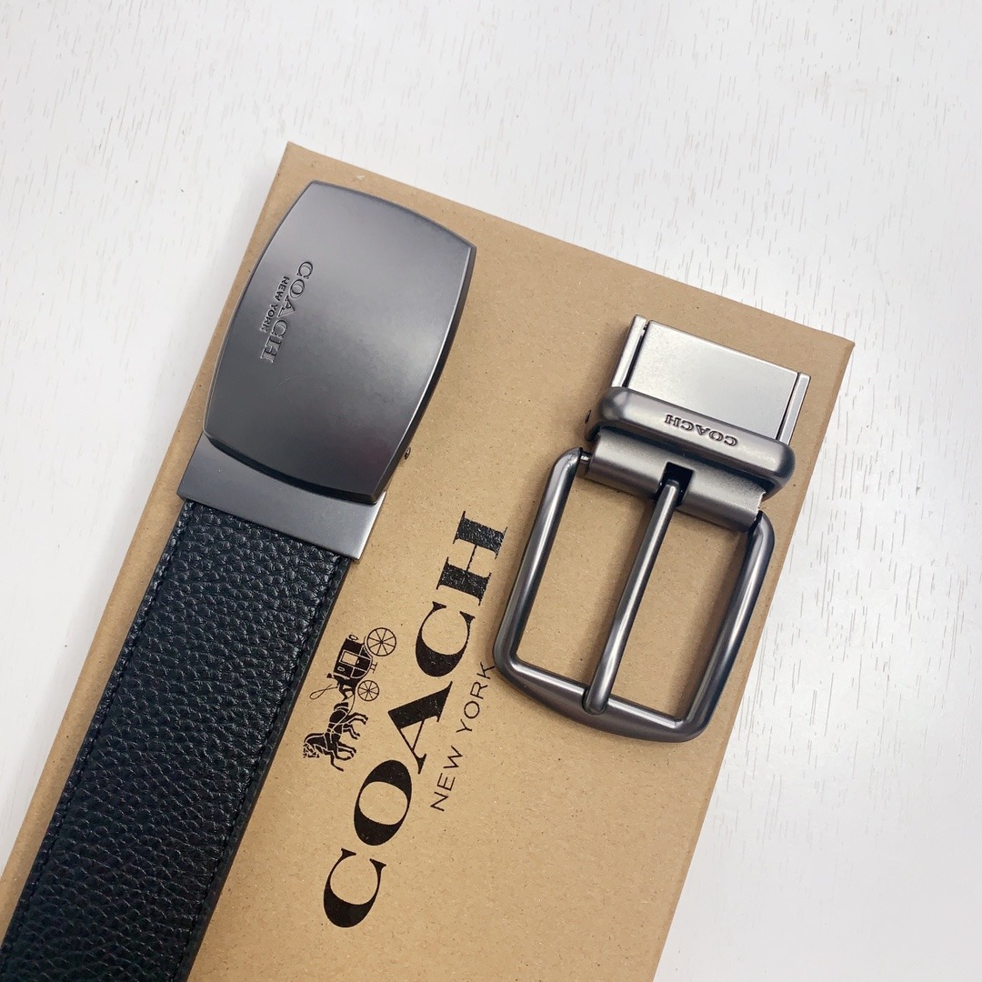 Coach men's belt gift box packaging belt 120 cm long 3.8cm wide, Men's