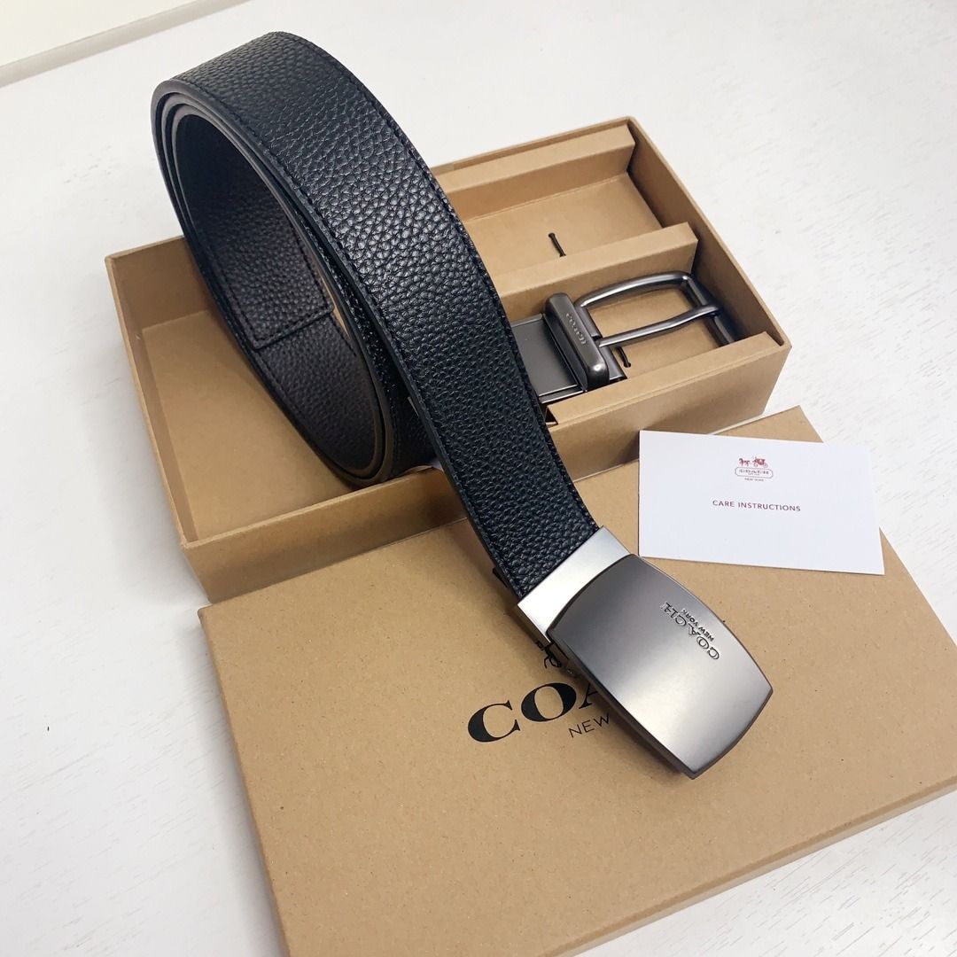Coach men's belt gift box packaging belt 120 cm long 3.8cm wide, Men's