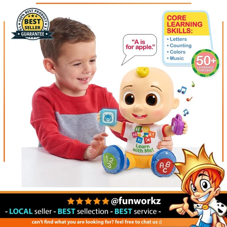 CoComelon Interactive Learning JJ Doll with Lights, Sounds, and Music to  Encourage Letter, Number, and Color Recognition, Kids Toys for Ages 18  Month - Toys 4 U