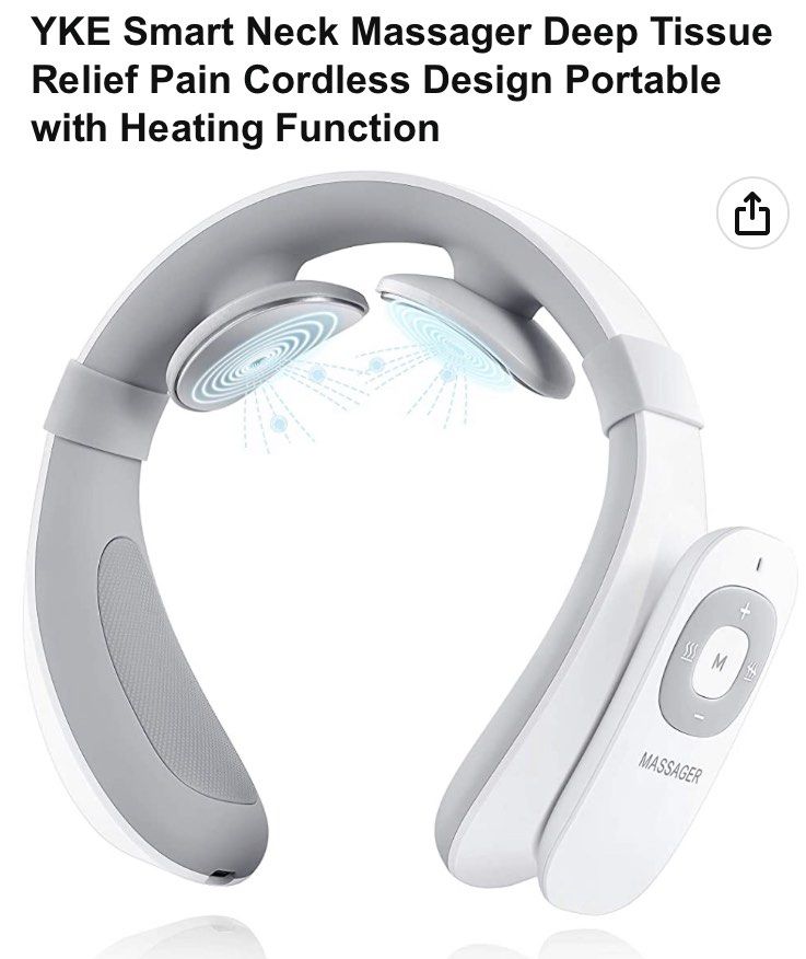 Cordless Smart Neck Massager Deep Tissue Relief Pain (Category: Massage Devices) located in Taguig. Submitted by 8sRyl (Listing ID 1217208792, Image 1). Description: Smart neck Features & details * 【Physiotherapy time】15 minutes,15-minutes auto shut-off to guarantee your safety when you often use the shoulder back massager, clear process, more humanized. * 【Portable and Fashion Design】 With the unique headphone style, this cordless neck massager 