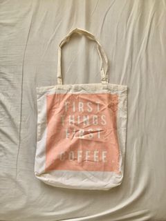 CottonOn Tote Bag (Pink and White)