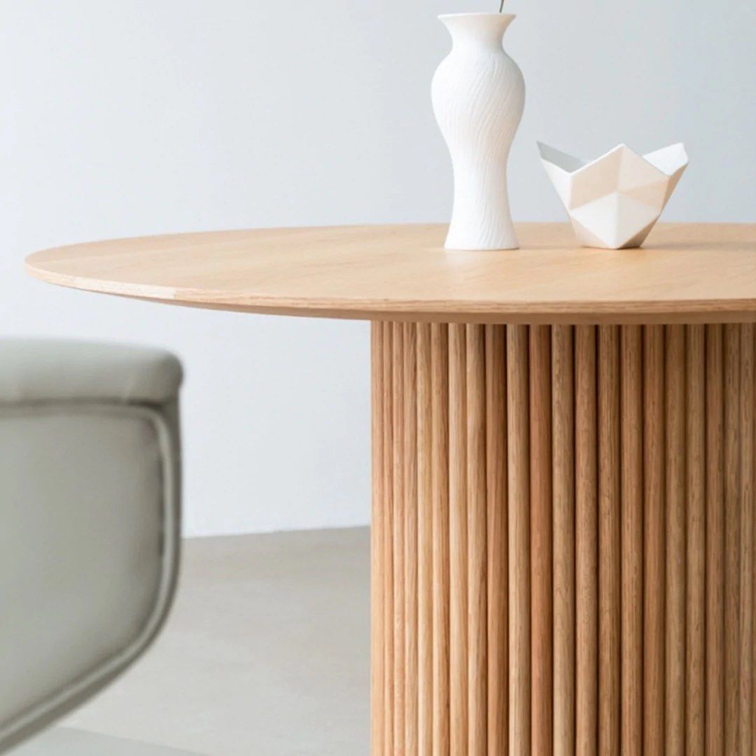 DANIA Solid Wood Round Dining Table, Furniture & Home Living, Furniture