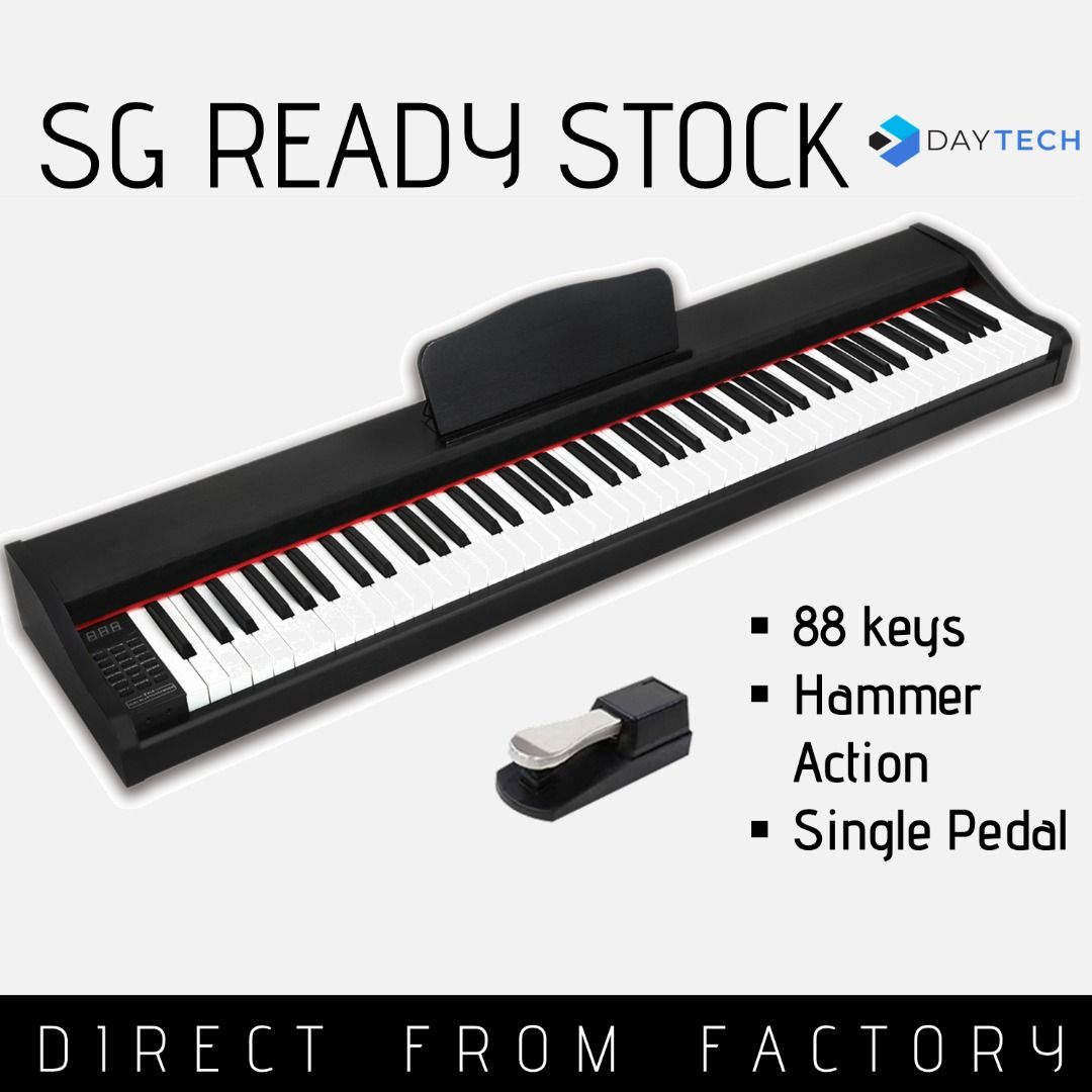 DayTech Electric Piano Keyboard with 88 Weighted Keys , Digital Piano Keyboard (Category: Musical Instruments) located in Singapore. Submitted by daytech (Listing ID 1089670981, Image 1). Description: ✅Brand New in Box ✅DREAM Audio Chips (5th Gen) ✅128 instruments ✅Singapore Power Adapter ⛔ Fixed Price Payment via Atome (5% fee)/Paynow/Paylah/Bank Transfer No Cash on Delivery We regret that we cannot offer on-site testing 🏪📆 Self Collection at 