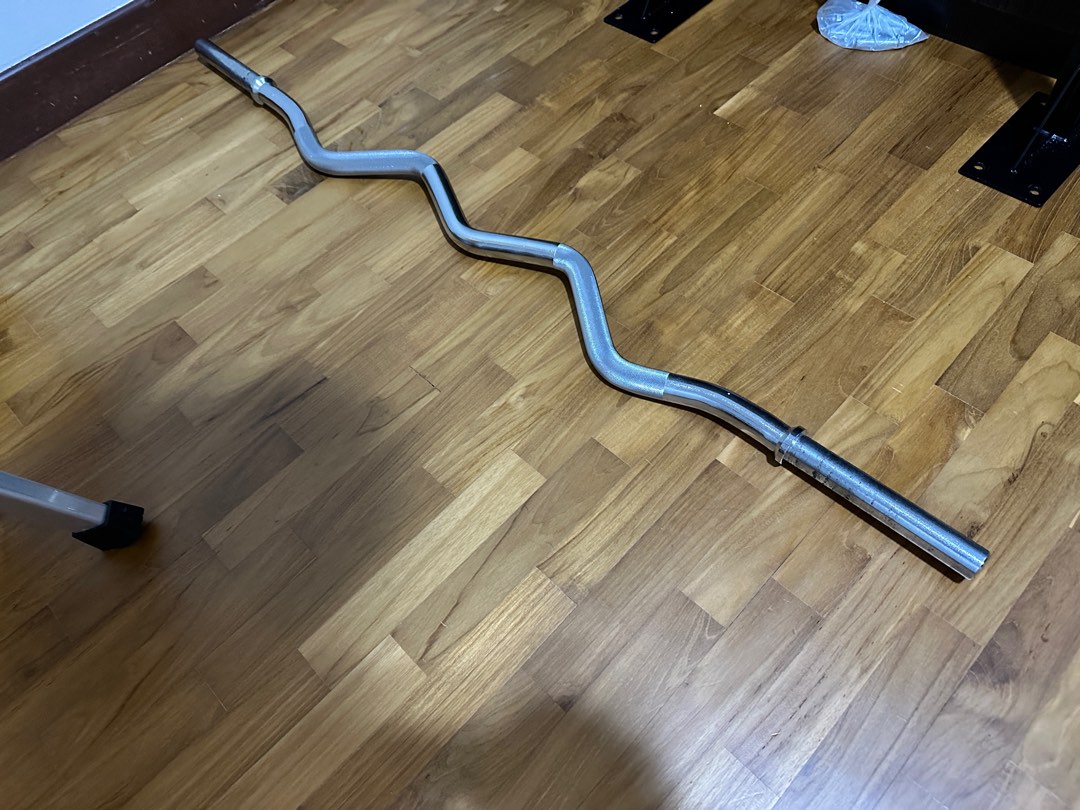 Decathlon Curl barbell 6kg, Sports Equipment, Exercise & Fitness