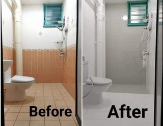Epoxy painting service 🇸🇬! Toilet & kitchen Epoxy! Walls & floor epoxy! Toilets pipes!