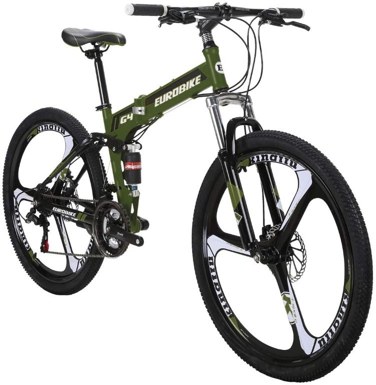 Eurobike folding mountain bike 21 speed sales full suspension bicycle 27.5 inch mtb