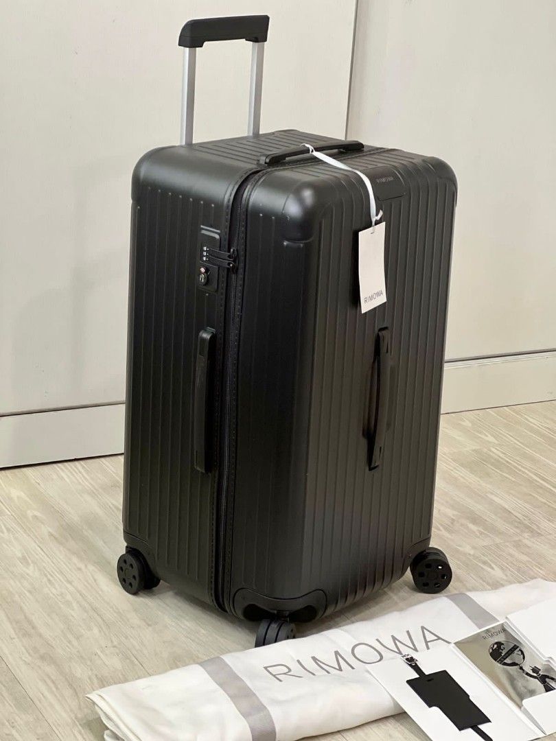バッグ rimowa essential trunk plus 89L black エッセンシャル トランク プラス 軽量スーツケース | マットブラック