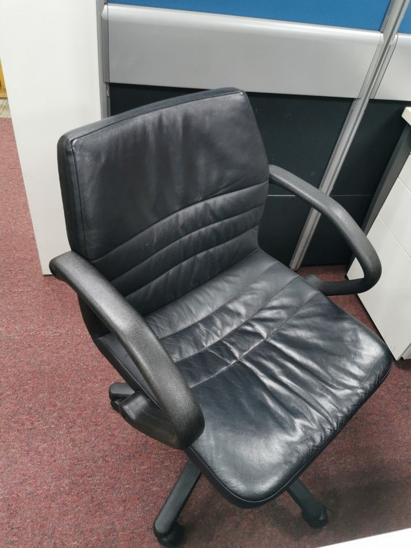 full leather office chair, Furniture & Home Living, Furniture, Chairs