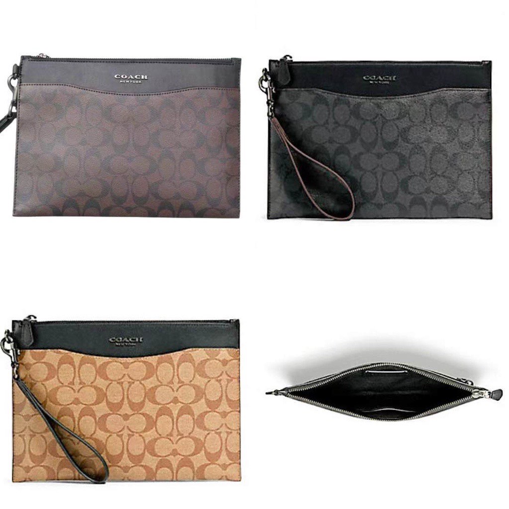 FULLSET BRAND NEW CLUTCH PRIA COACH CLUTCH WRIST BAG Fesyen Pria
