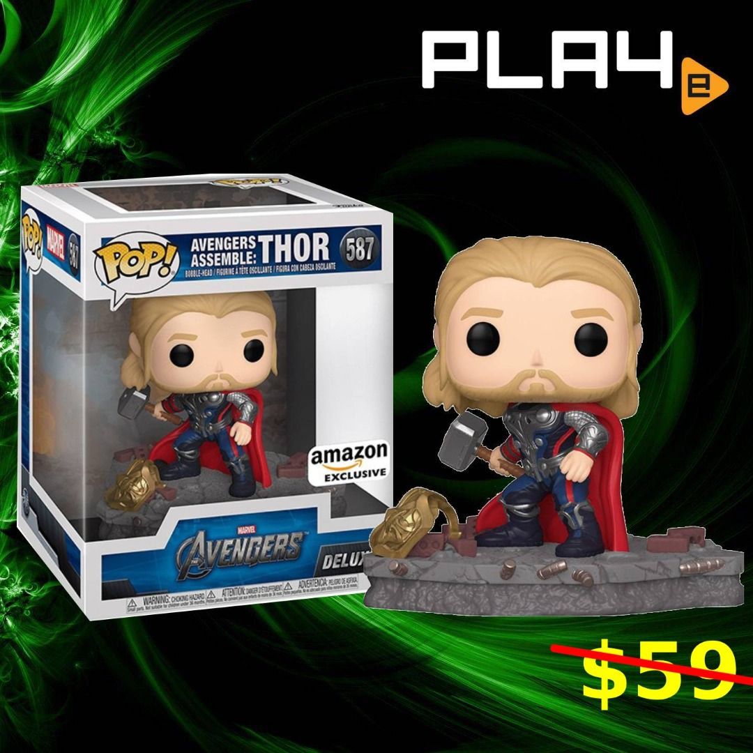 Thor Avengers Assemble Funko Pop! 587 Bobble-Head Marvel Vinyl Figure Deluxe