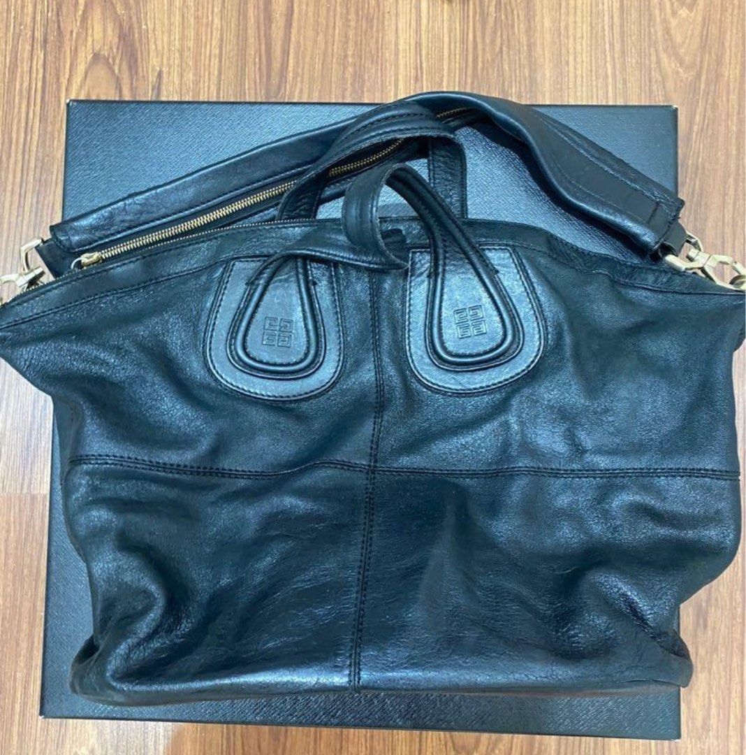 GIVENCHY NIGHTINGALE AUTHENTIC BAG MEDIUM (Category: Luxury Bags & Wallets) located in Muntinlupa City. Submitted by king_declutter (Listing ID 1217070090, Image 2). Description: For sale: AUTHENTIC GIVENCHY NIGHTINGALE MEDIUM BAG COLOR: BLACK CONDITION: 8/10 or BETTER COMES W DUST BAG PURCHASED IN DUTY FREE PH WITH TAG PRICE LEGIT/AUTHENTIC RFS: decluttering .