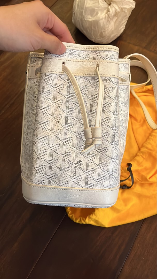 Goyard bucket bag in white, Luxury, Bags & Wallets on Carousell