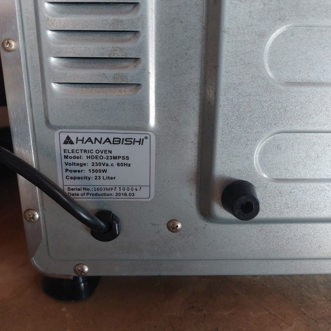 Hanabishi OVEN 2nd hand, TV & Home Appliances, Kitchen Appliances