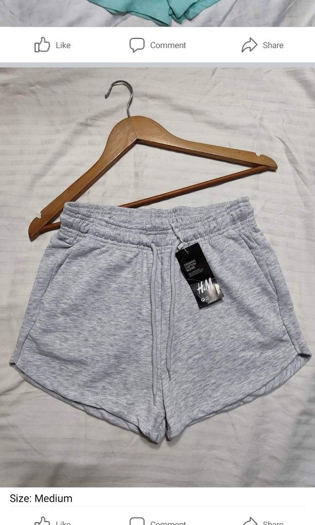 H M Booty Short Light Gray Women s Fashion Bottoms Shorts on Carousell