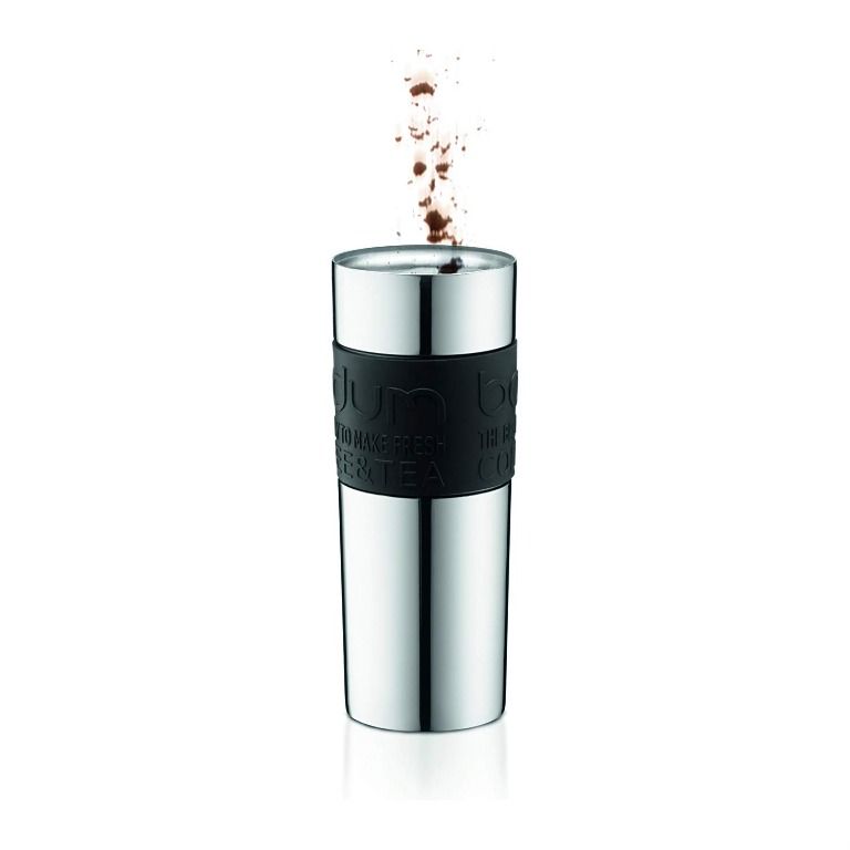 HOT Bodum Insulated Stainless Steel Travel French Press Coffee and Tea Mug 0.45 Liter 15 Ounce Black Furniture Home Living Kitchenware Tableware Coffee Tea Tableware on Carousell