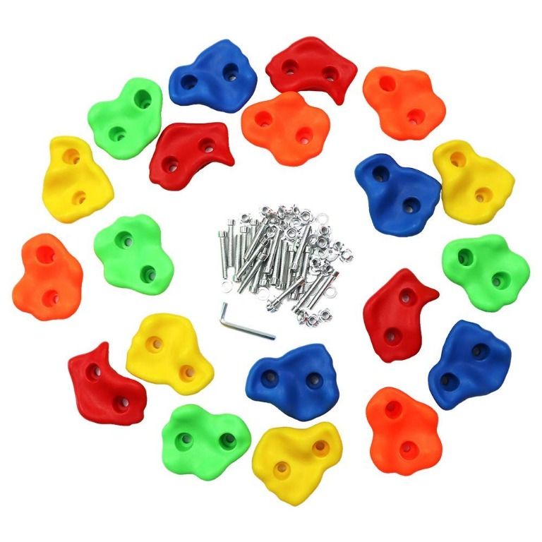 (HOT) Climbing Rock Hold kit for Kids,Indoor/Outdoor DIY playset, 20