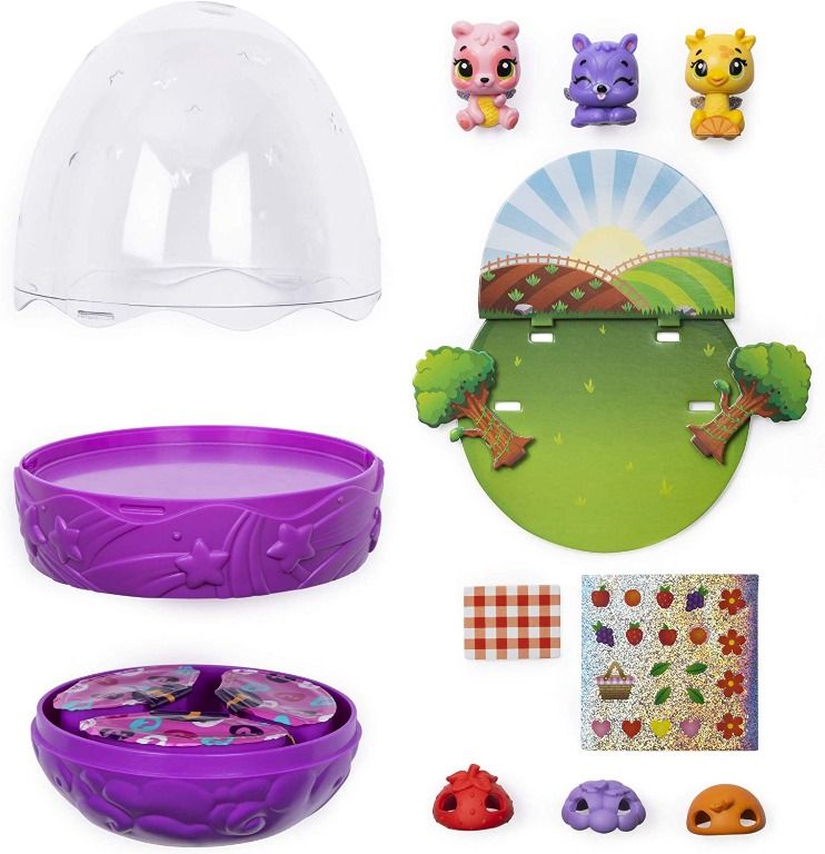 (HOT) Hatchimals Colleggtibles, Secret Surprise Playset with 3 (Styles