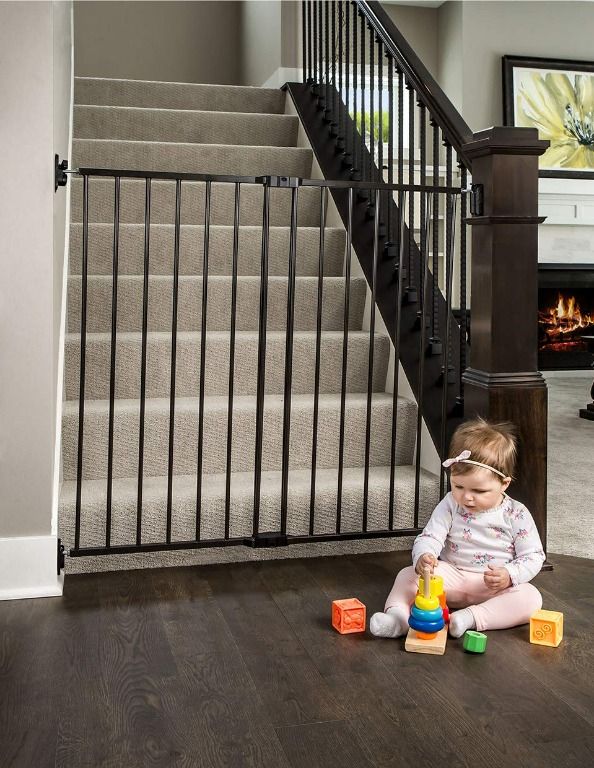 HOT Regalo 2 in 1 Extra Tall Easy Swing Stairway and Hallway Walk Through Baby Gate Black Babies Kids Infant Playtime on Carousell