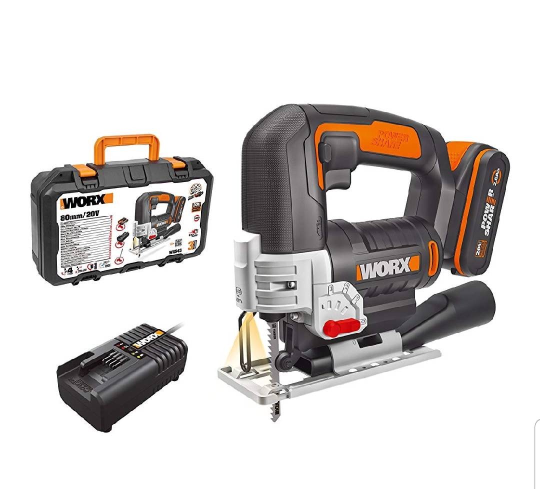 HOT) WORX WX543L 20V cordless Jigsaw, Furniture  Home Living, Home  Improvement  Organisation, Home Improvement Tools  Accessories on  Carousell