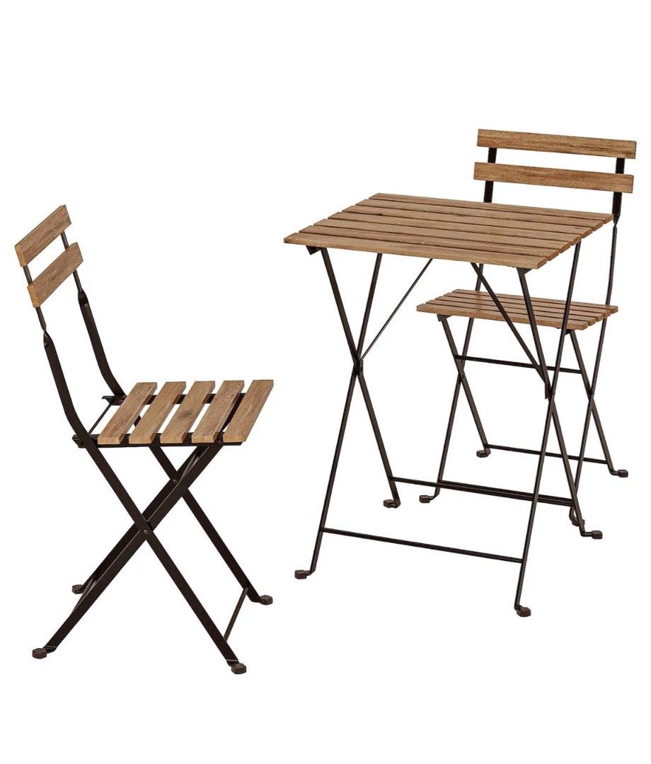 IKEA folding outdoor table and chair, Furniture & Home Living, Furniture, Tables & Sets on Carousell
