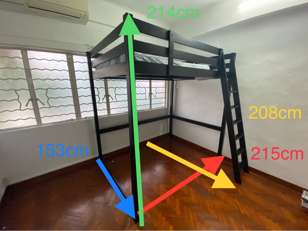 Ikea queen shop loft bed