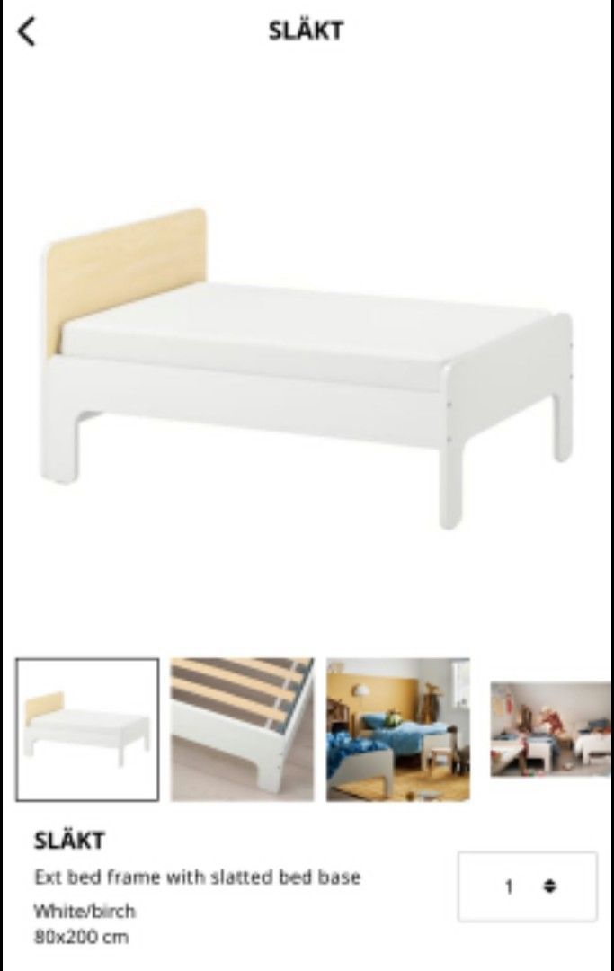 Ikea Single Bed Frame with Mattress, Furniture & Home Living, Furniture