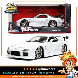 Jada Toys Fast & Furious 1:32 Han's Mazda RX-7 Die-cast Car, Toys for Kids  and Adults