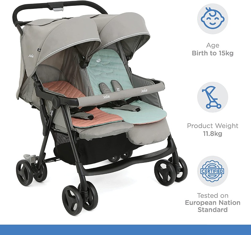 Joie Aire Twin Stroller Nectar Mineral double Babies Kids
