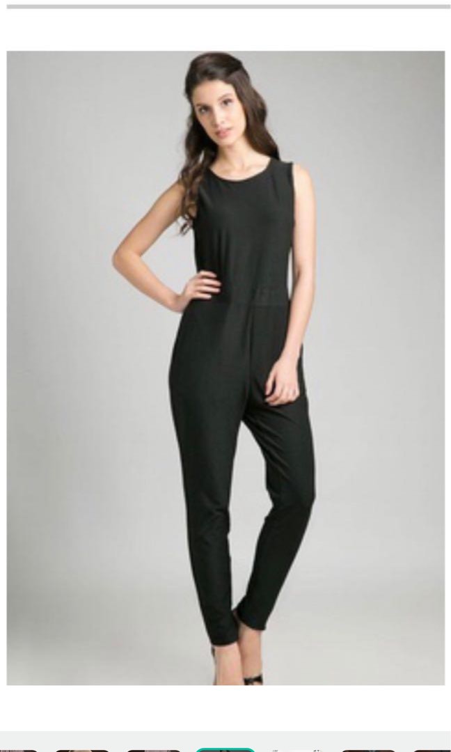 Jumpsuit hitam / jumpsuit panjang / jumpsuit berrybenka, Fesyen Wanita