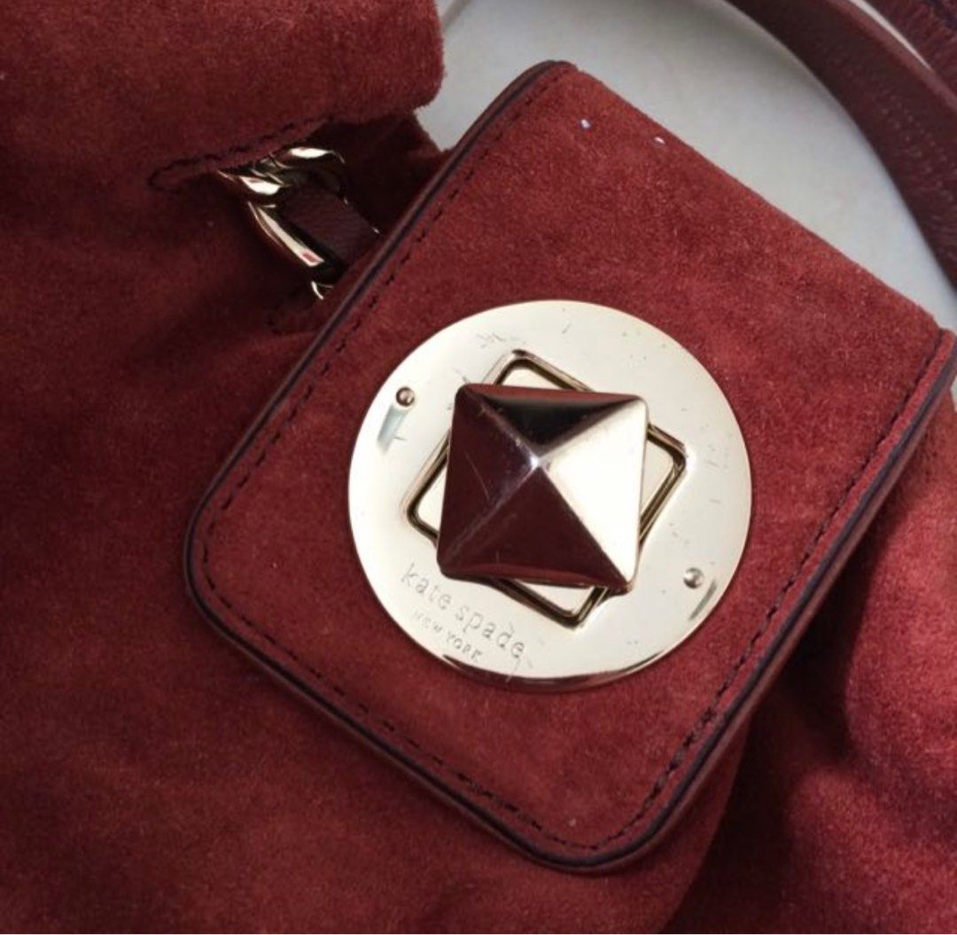 kate spade brown suede purse