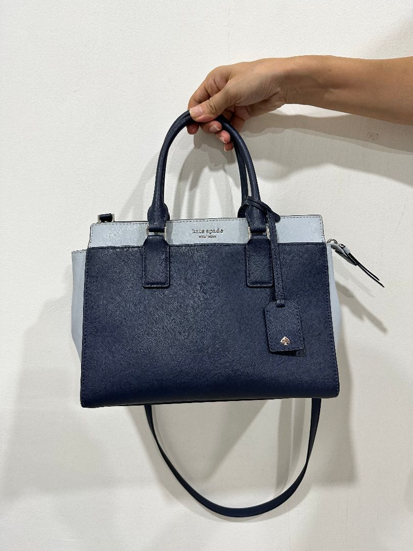 Kate Spade Cameron Medium Satchel Crossbody Navy Blue Bag, Luxury, Bags &  Wallets on Carousell