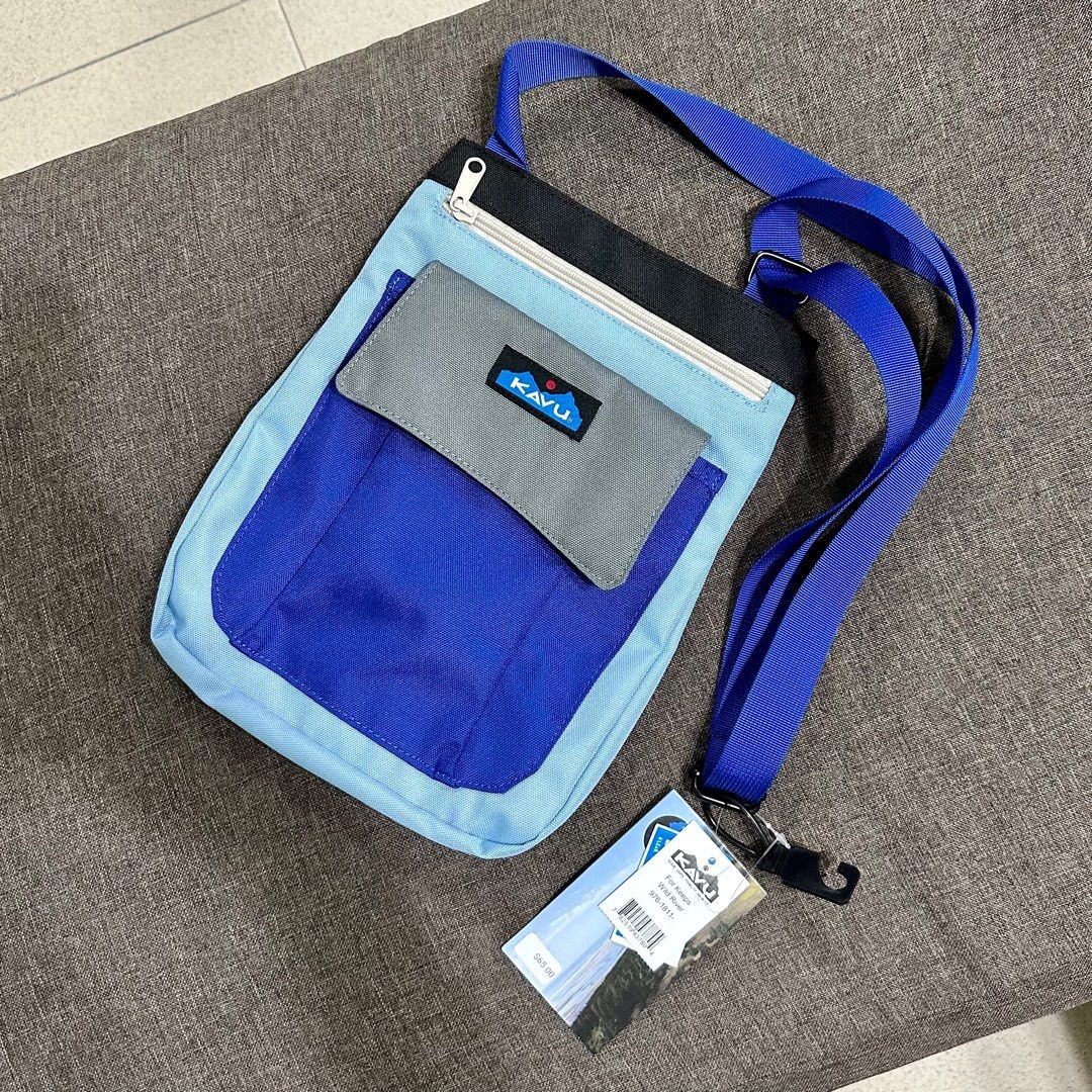Kavu For Keeps Outdoor Nylon Shoulder Crossbody Adjustable Sling Bag Blue Utility Sports Hiking