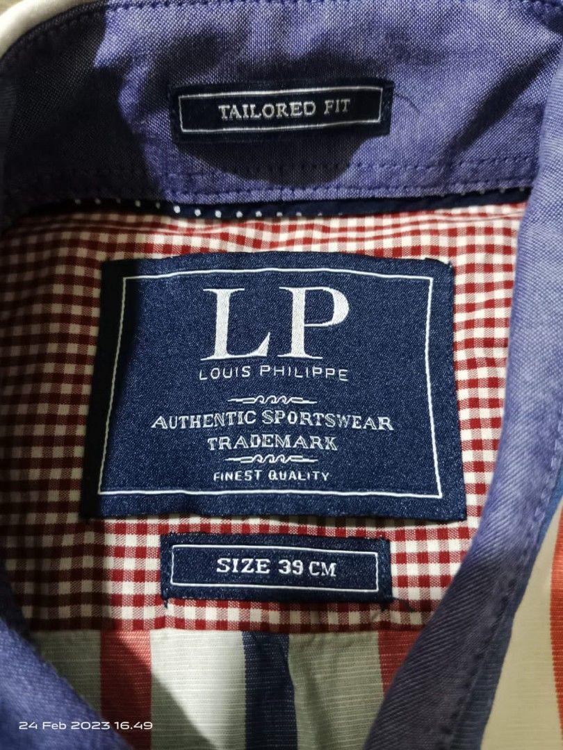 LP Louis Philippe Jermyn fit men's shirt size 39CM