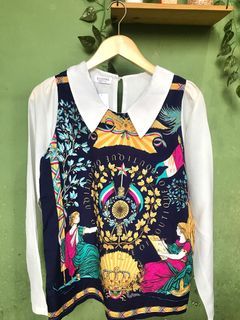 Kemeja vintage / blouse vintage / blouse / vintage top / kemeja motif / korean