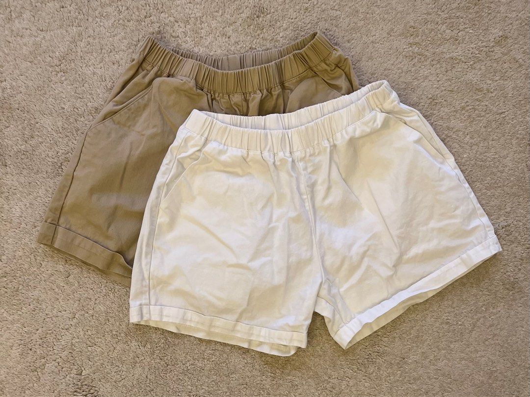 White on sale khaki shorts