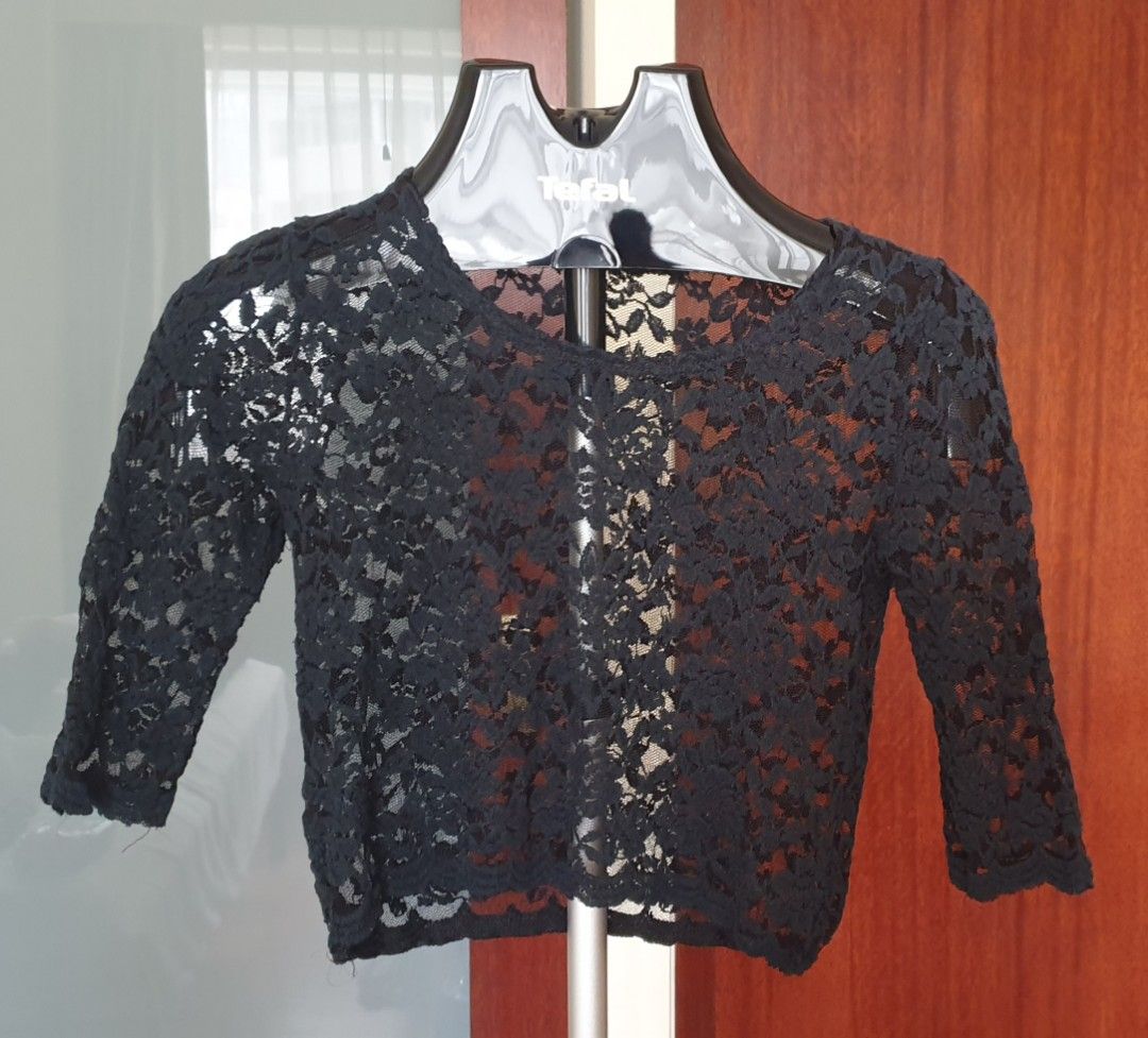 Lacy black cardigan discount