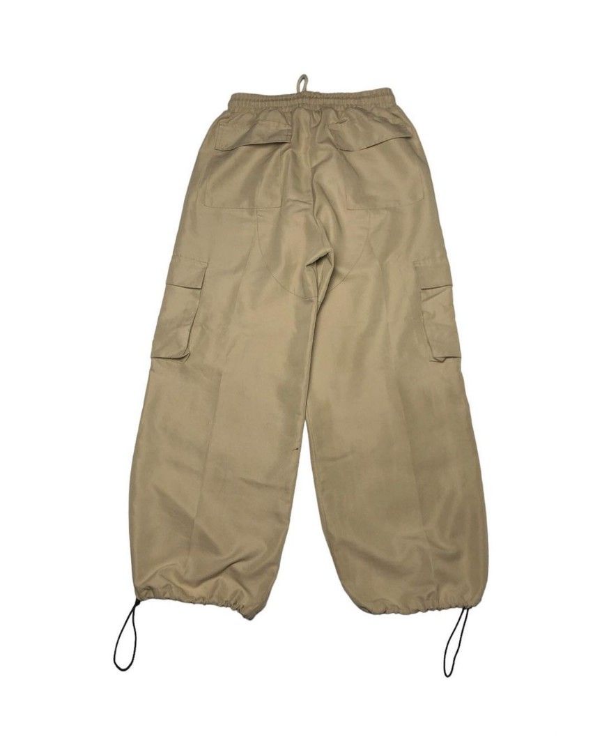 Lafudge store Utility Ordinary Wide Cargo Pants Beige on Carousell