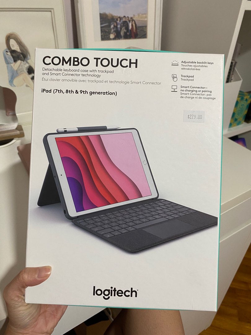 Logitech Combo Touch for iPad (7th, 8th and 9th generation) keyboard case with trackpad