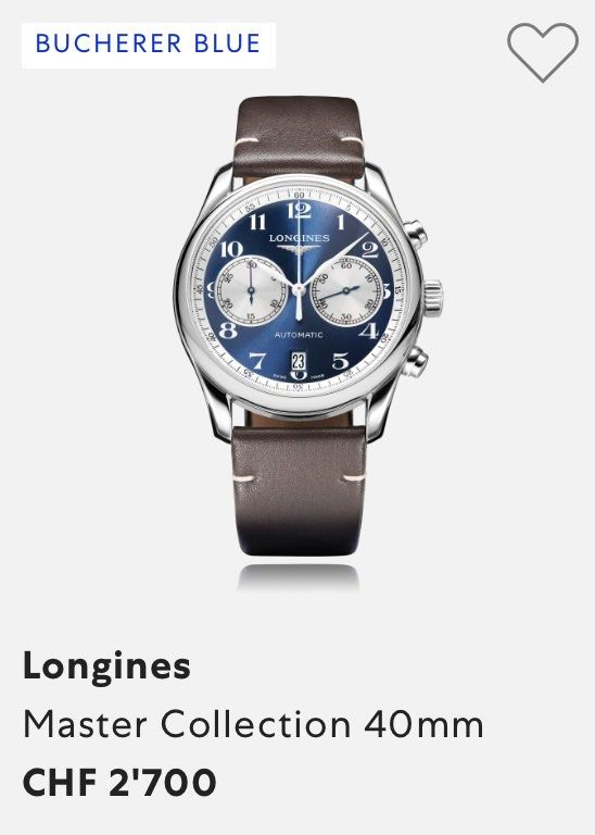 Master collection chronograph bucherer blue edition sales