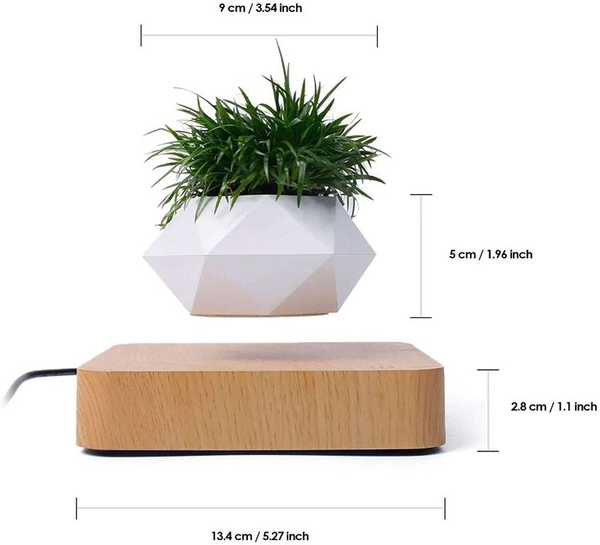 Levitation Air Bonsai Pot, Mini SkyGarden Rotating Flower Pot