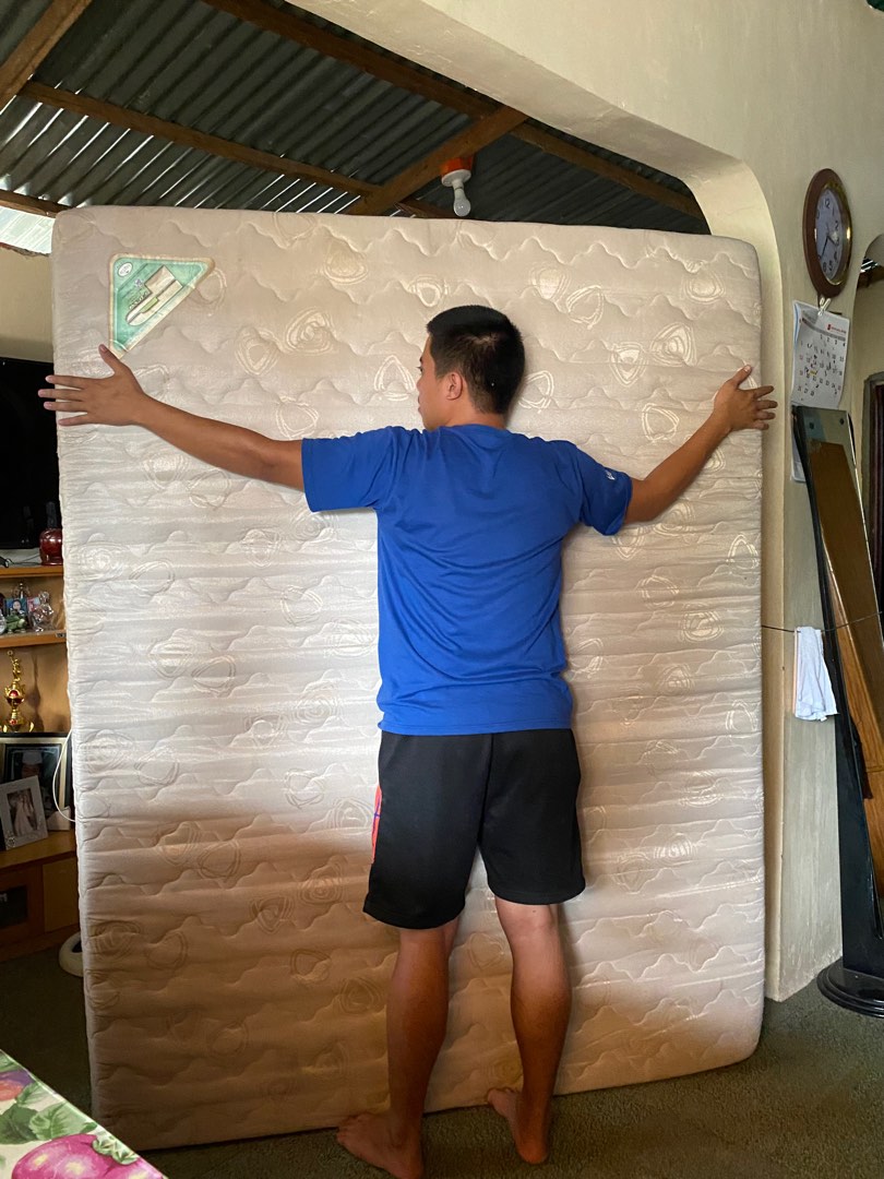 Malaysian Rubber wood bed frame & Salem foam on Carousell