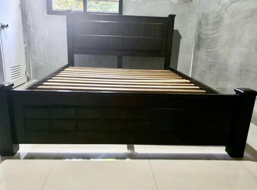 Malaysian Rubber wood bed frame & Salem foam on Carousell