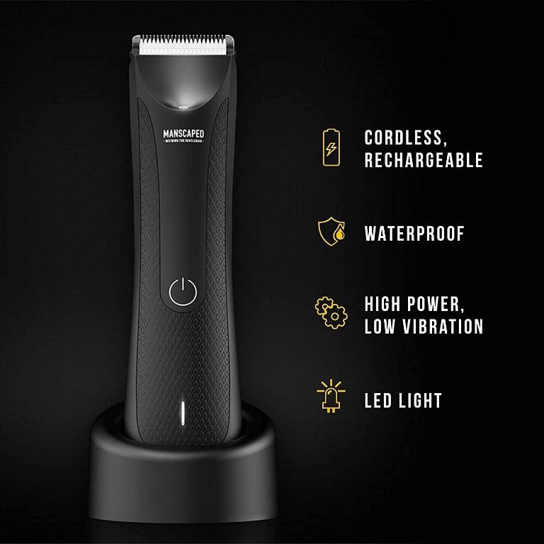 MANSCAPED Electric Groin Hair Trimmer The Lawn Mower 3.0 Replaceable Ceramic Blade Heads Waterproof Wet Dry Clippers Standing Recharge Dock Ultimate Male Hygiene Razor Beauty Personal Care Men s Groom...
