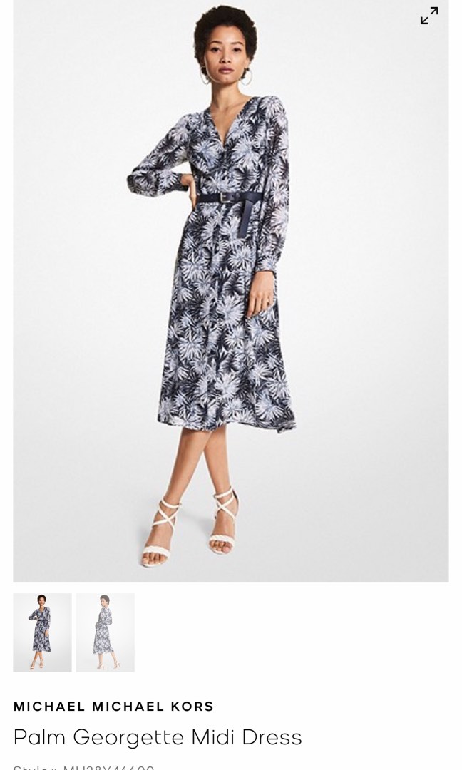 Michael Kors Long Summer Dress with Belt size L, Women's Fashion, Dresses &  Sets, Dresses on Carousell