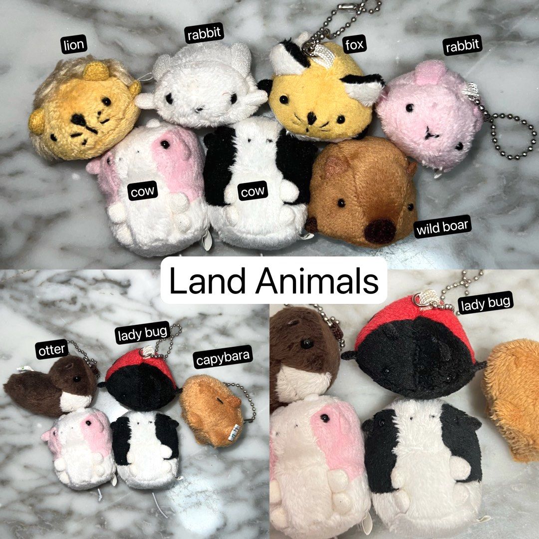 Mini Japan Keychain Bean bag land sea animal soft toy plush